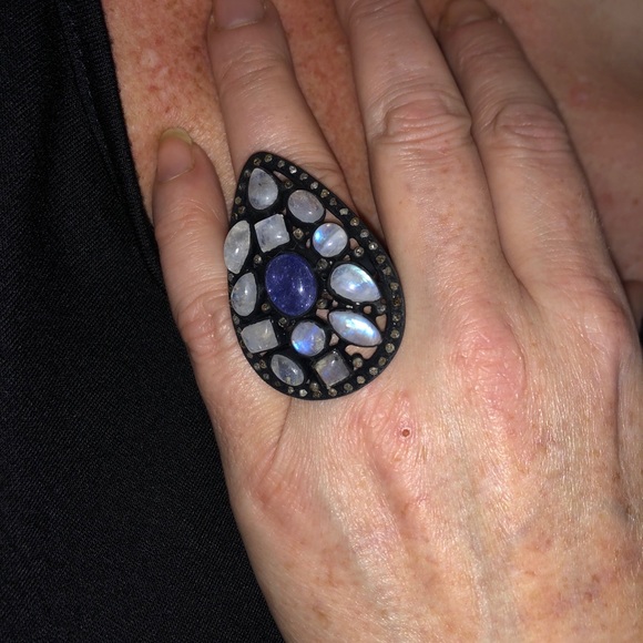 NWOT 8.37 CTW  $850 RETAIL VALUE TANZANITE MOONSTONE RING - Picture 4 of 13